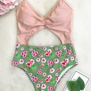 Heart Halter One-piece Swimsuit